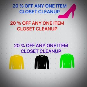 20 % OFF ANY ONE ITEM